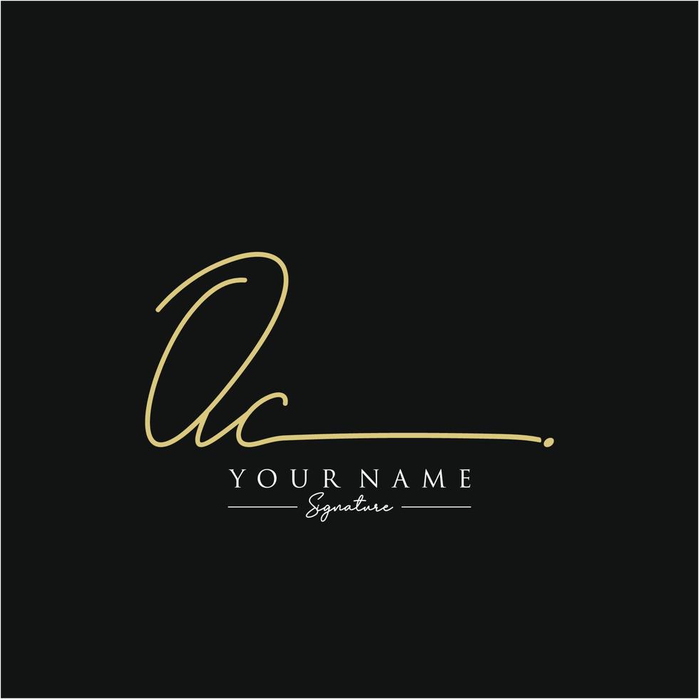 Letter OC Signature Logo Template Vector