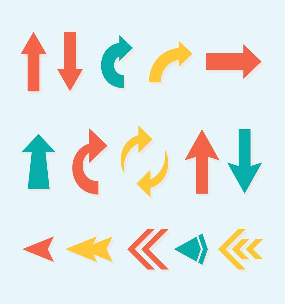 colorful arrows in vector