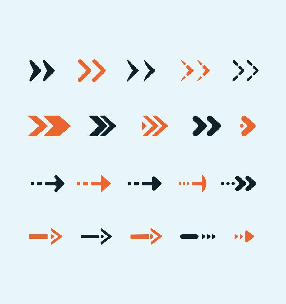 modern colorful arrows in vector