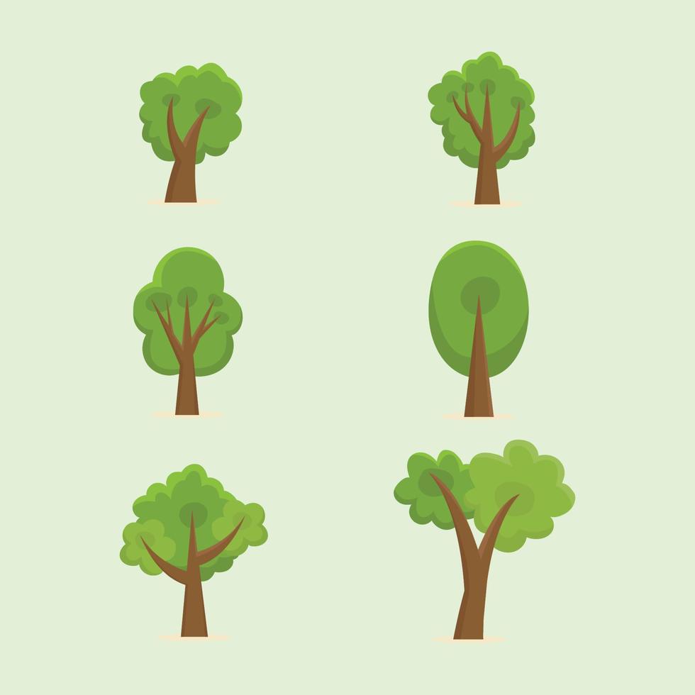 flat tree collection in vector