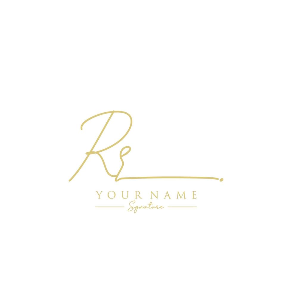 Letter RR Signature Logo Template Vector