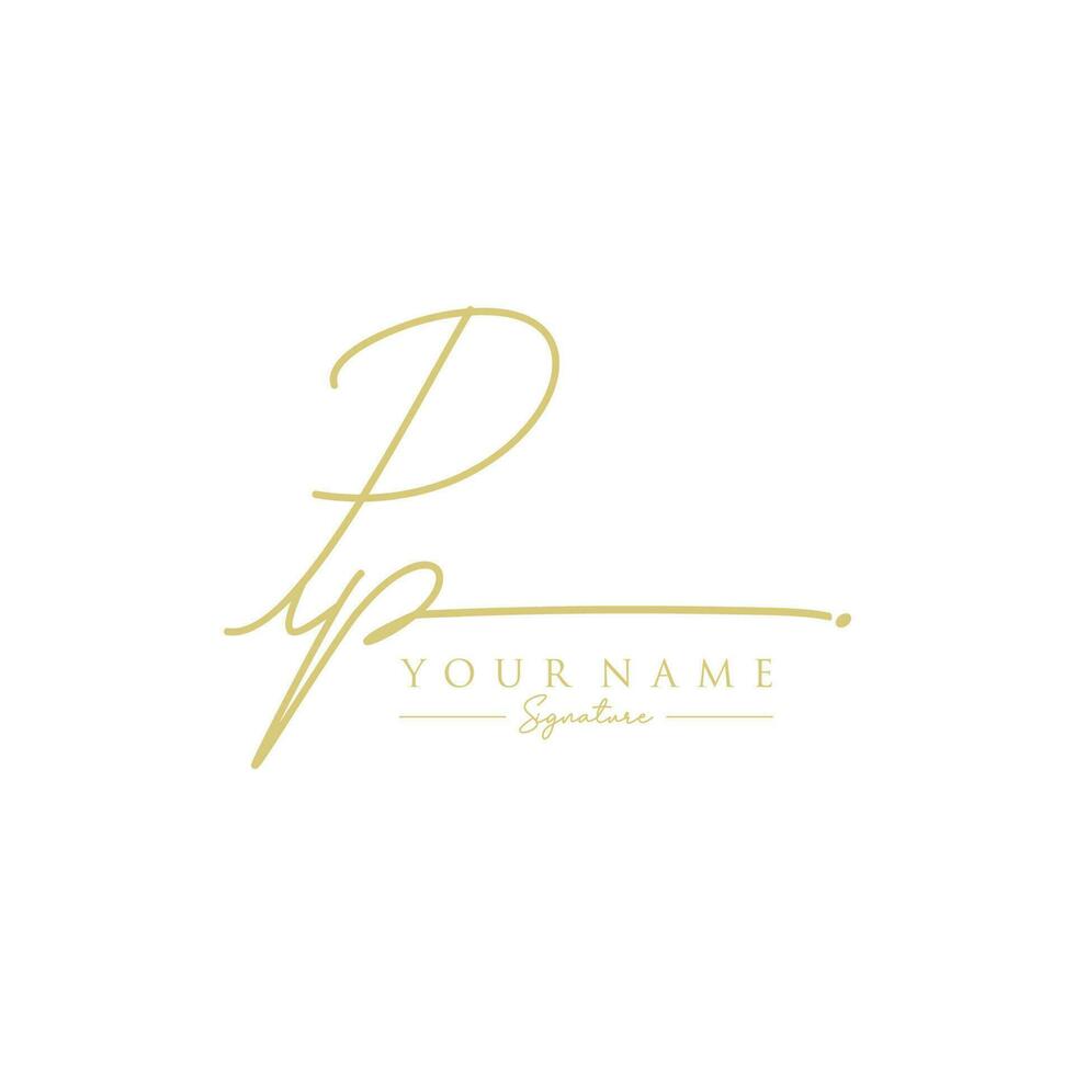 Letter PP Signature Logo Template Vector