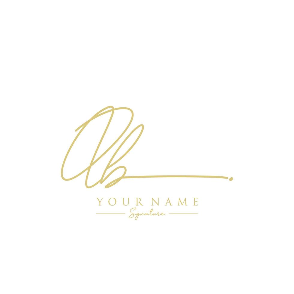 Letter QB Signature Logo Template Vector