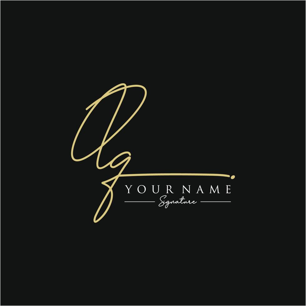 Letter QQ Signature Logo Template Vector