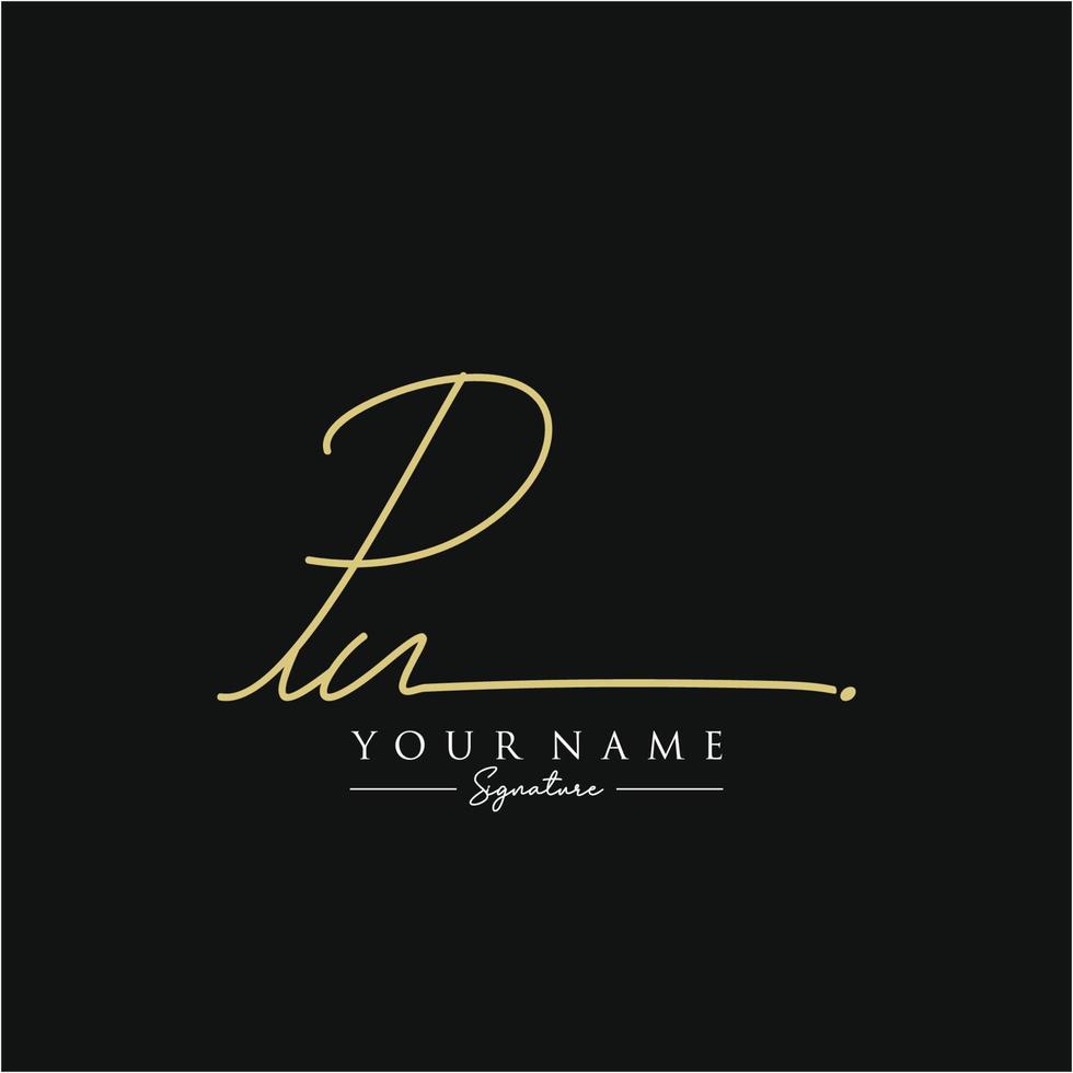 Letter PU Signature Logo Template Vector