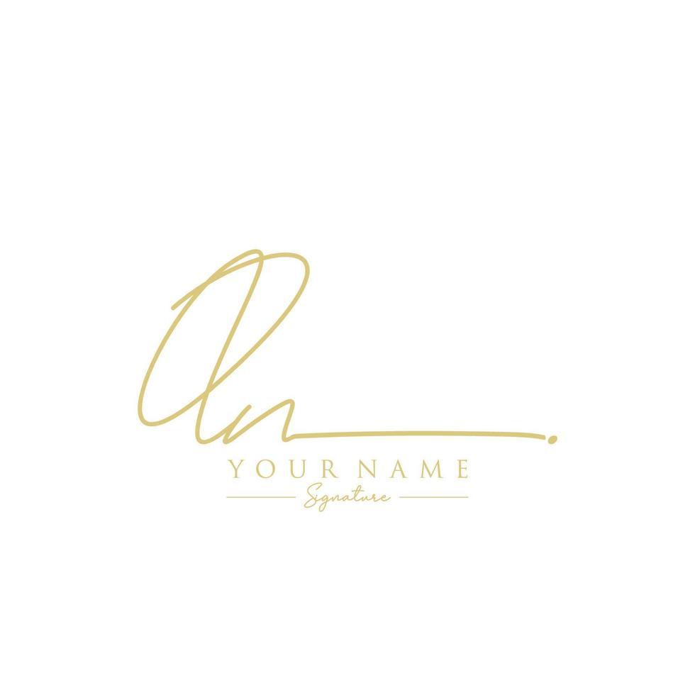 Letter QN Signature Logo Template Vector