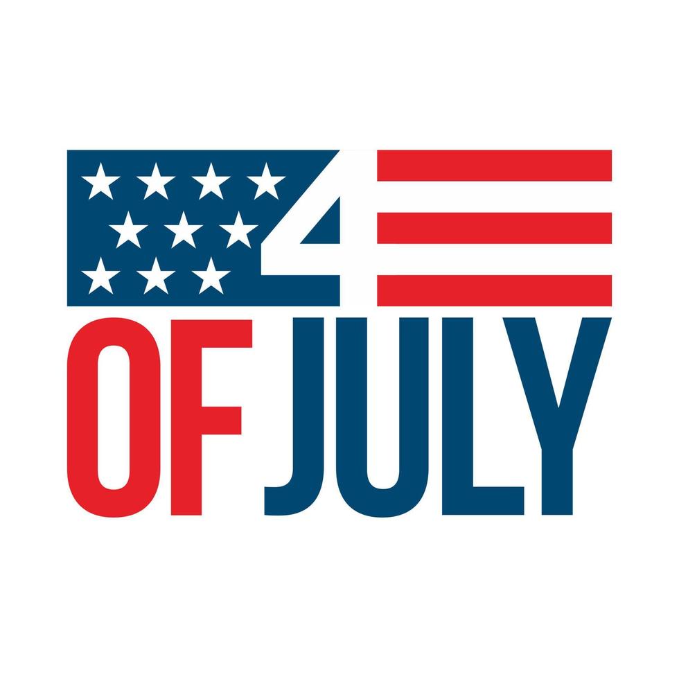 Happy 4th Of July USA Independence Day Text Space Background. vector