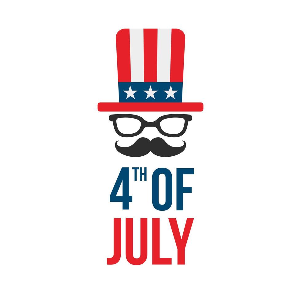 Happy Fourth july holiday in USA. American Independence Day United States flag, stars and stripes vector