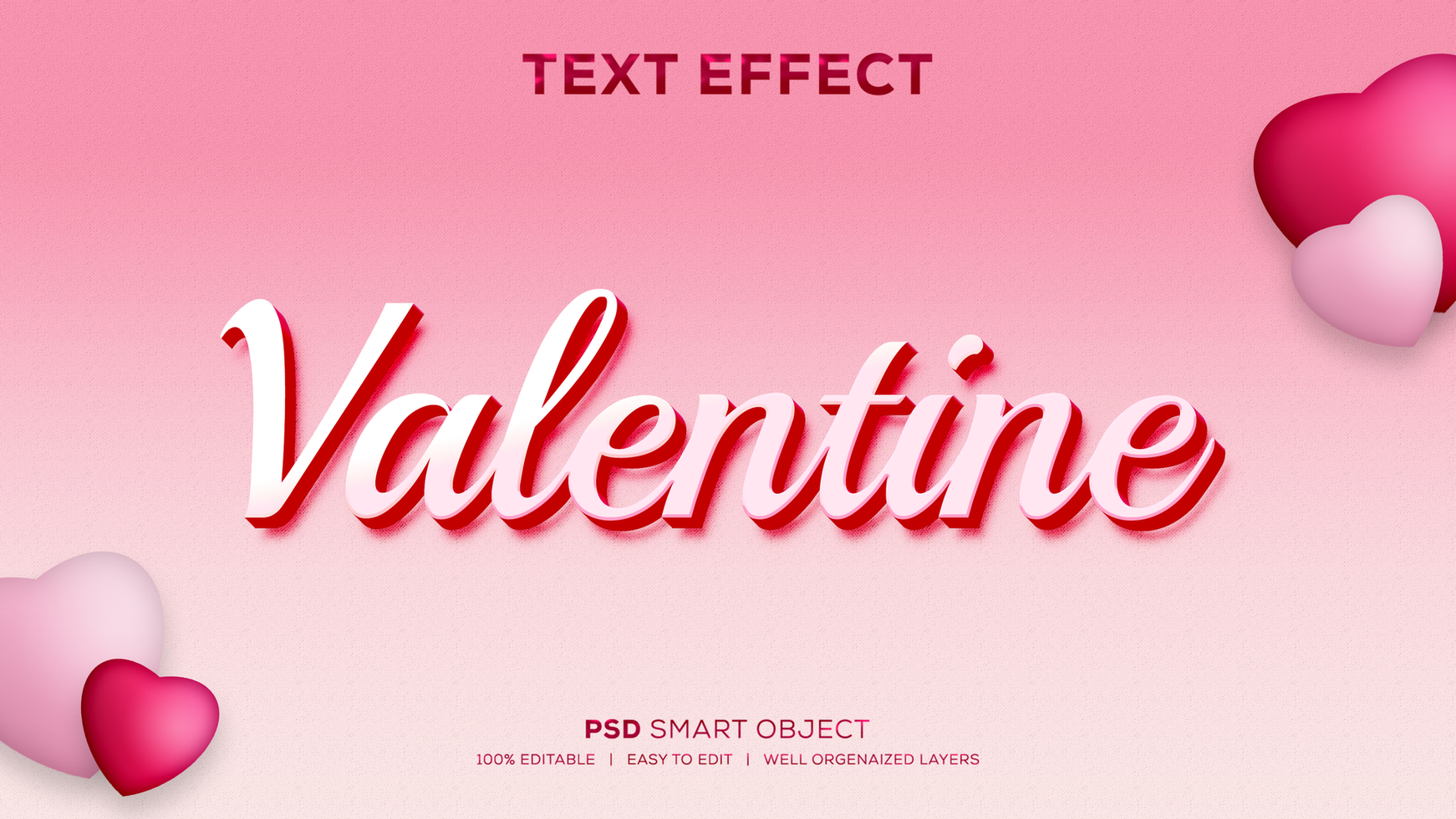 Valentine PSD Text Effect