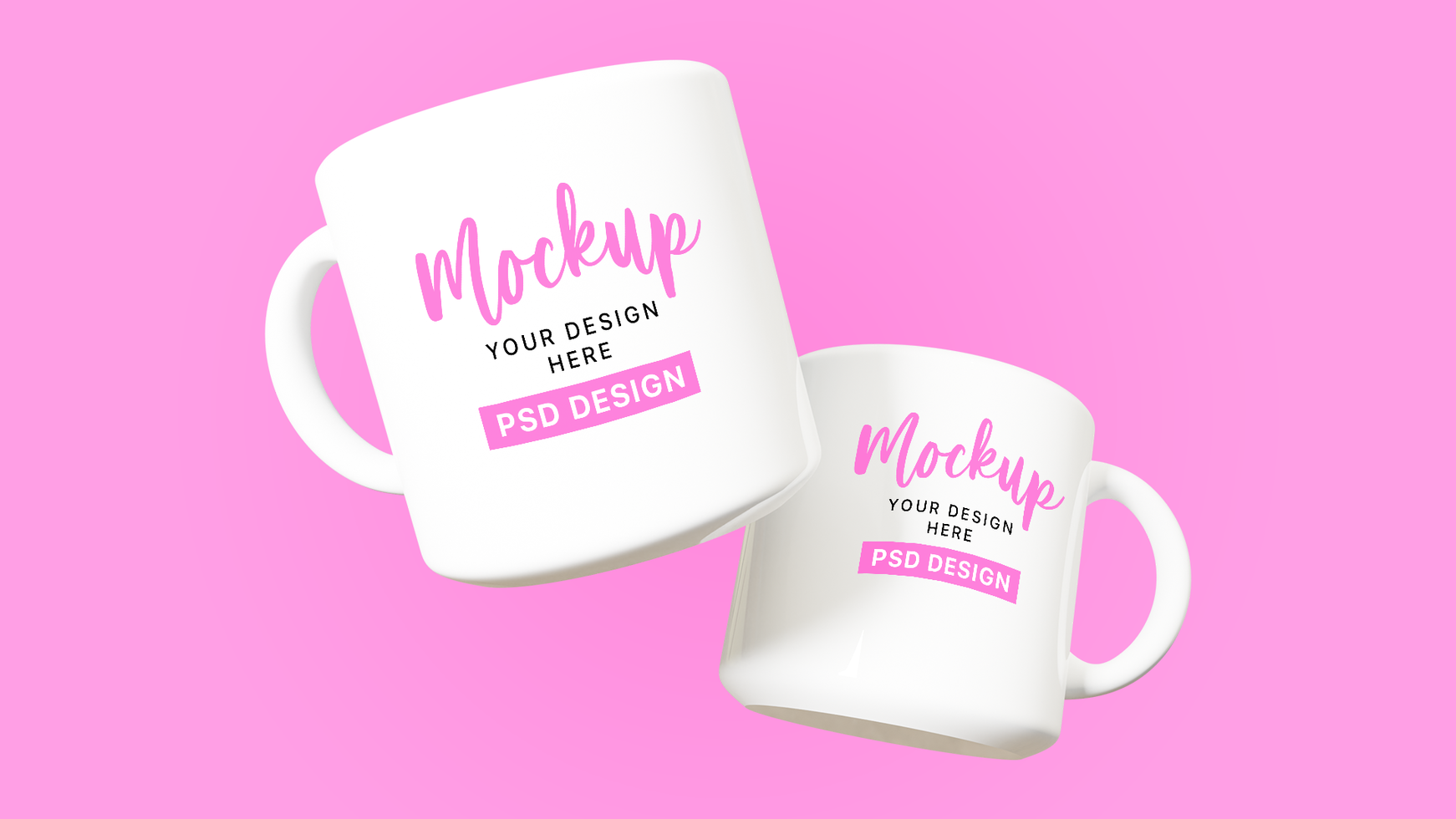 3D Rendering Mug Mockup PSD