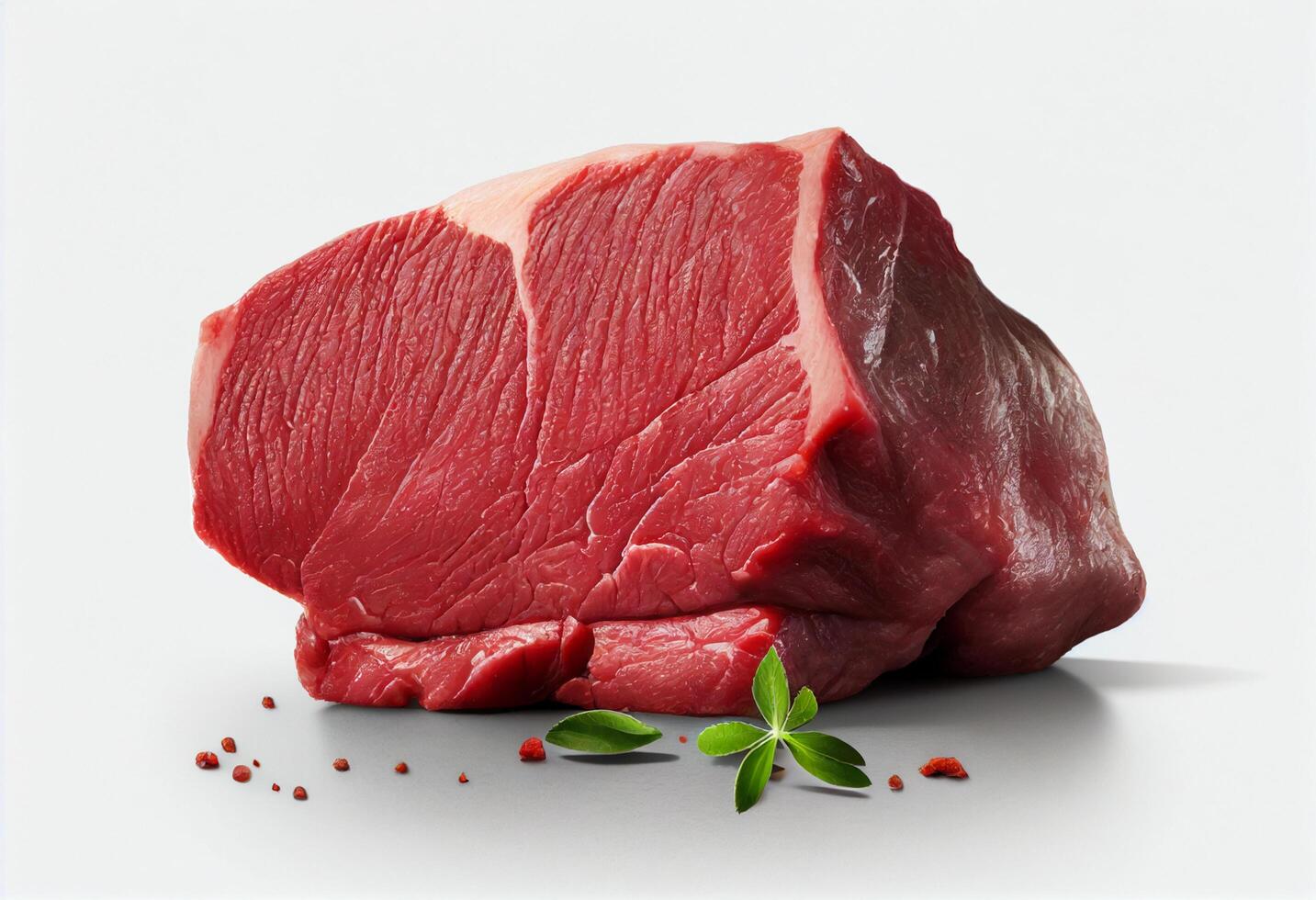 raw beef isolated on a white background. 3d rendered illustration. photo