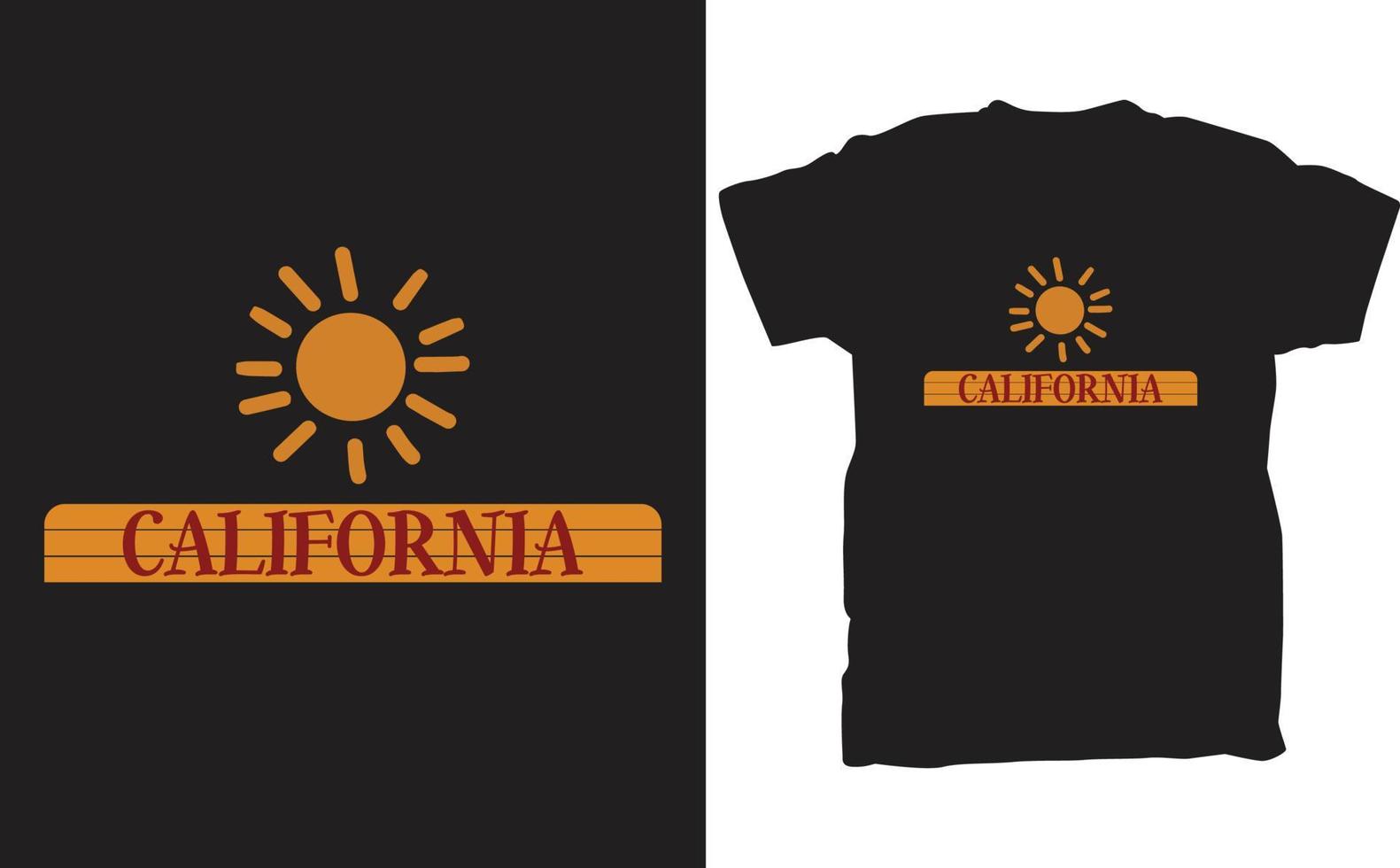 CALIFORNIA SUN T shirt vector