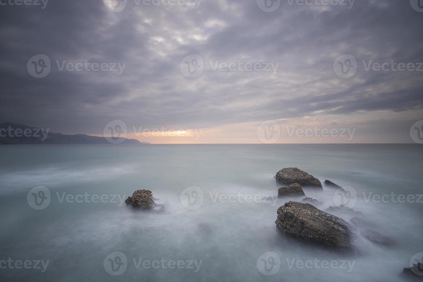 Different views of Nerja a Mediterranean coastal town in the city of Malaga in the Andalusia region of Spain photo