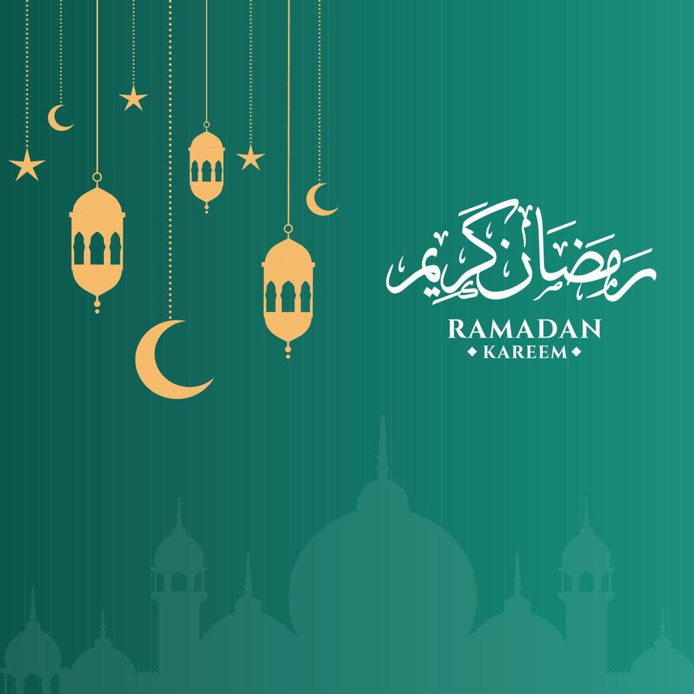 Arábica caligrafía diseño para Ramadán Kareem, islámico antecedentes. Ramadán kareem saludo antecedentes modelo. vector