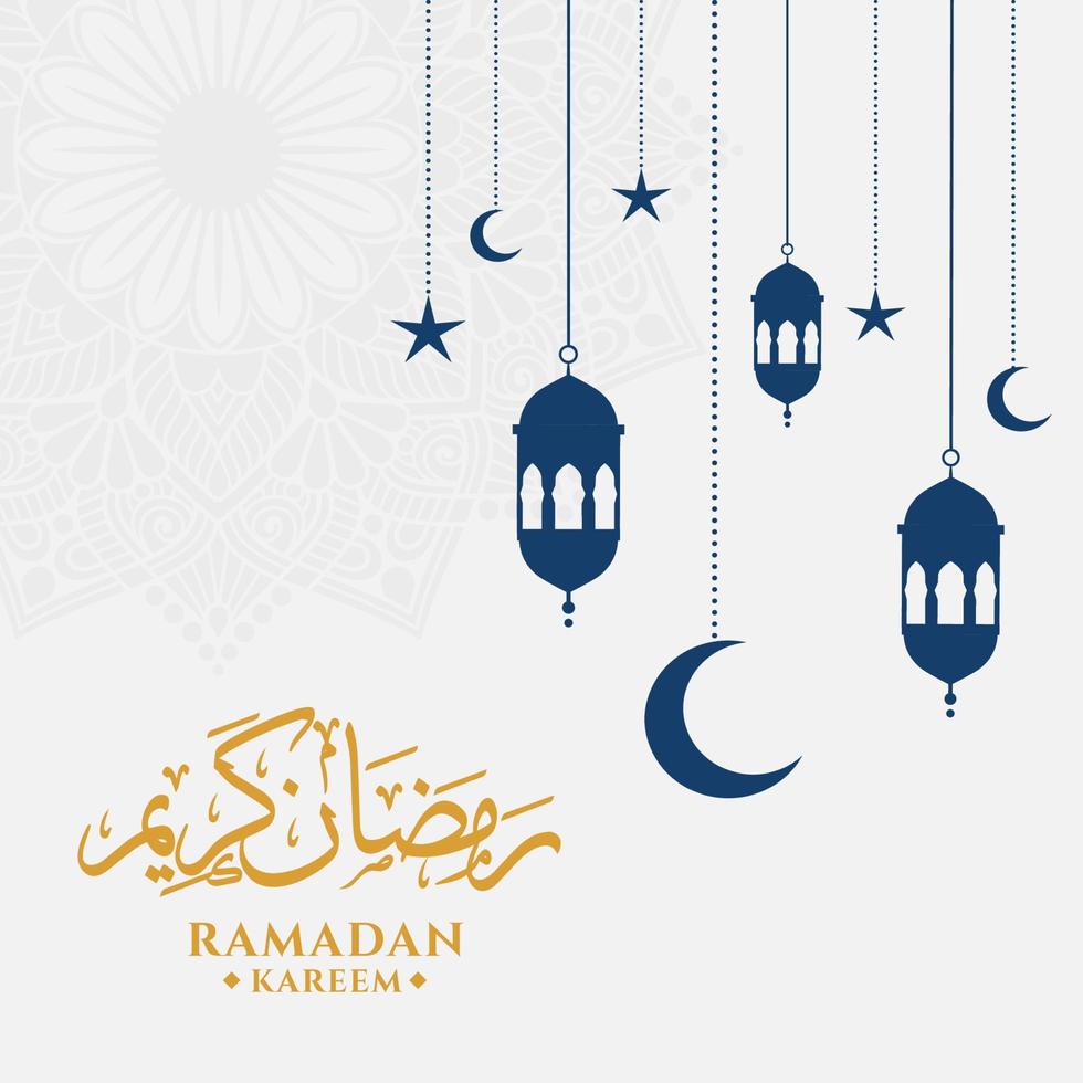 Arabic calligraphy design for Ramadan Kareem, Islamic background. Ramadan kareem greeting background template. vector