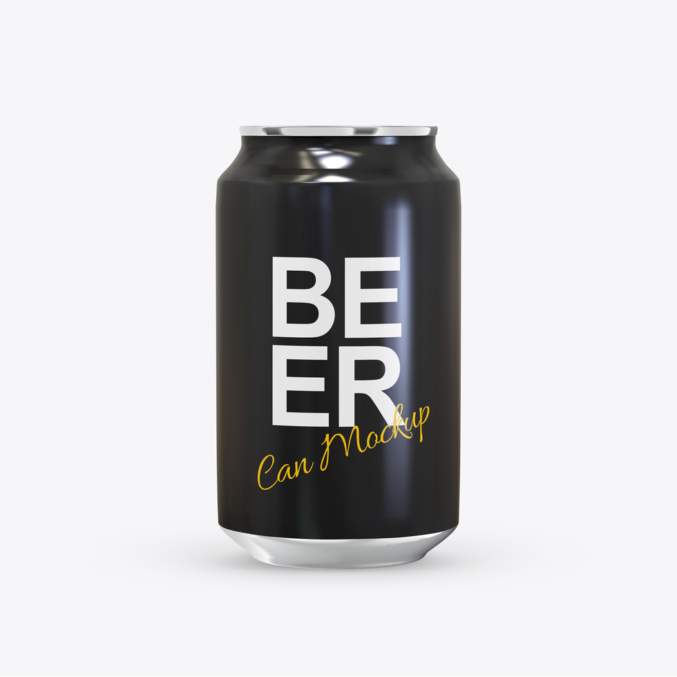 bier kan mockup psd