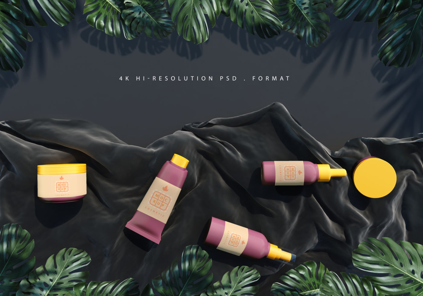Nature skincare mockup psd