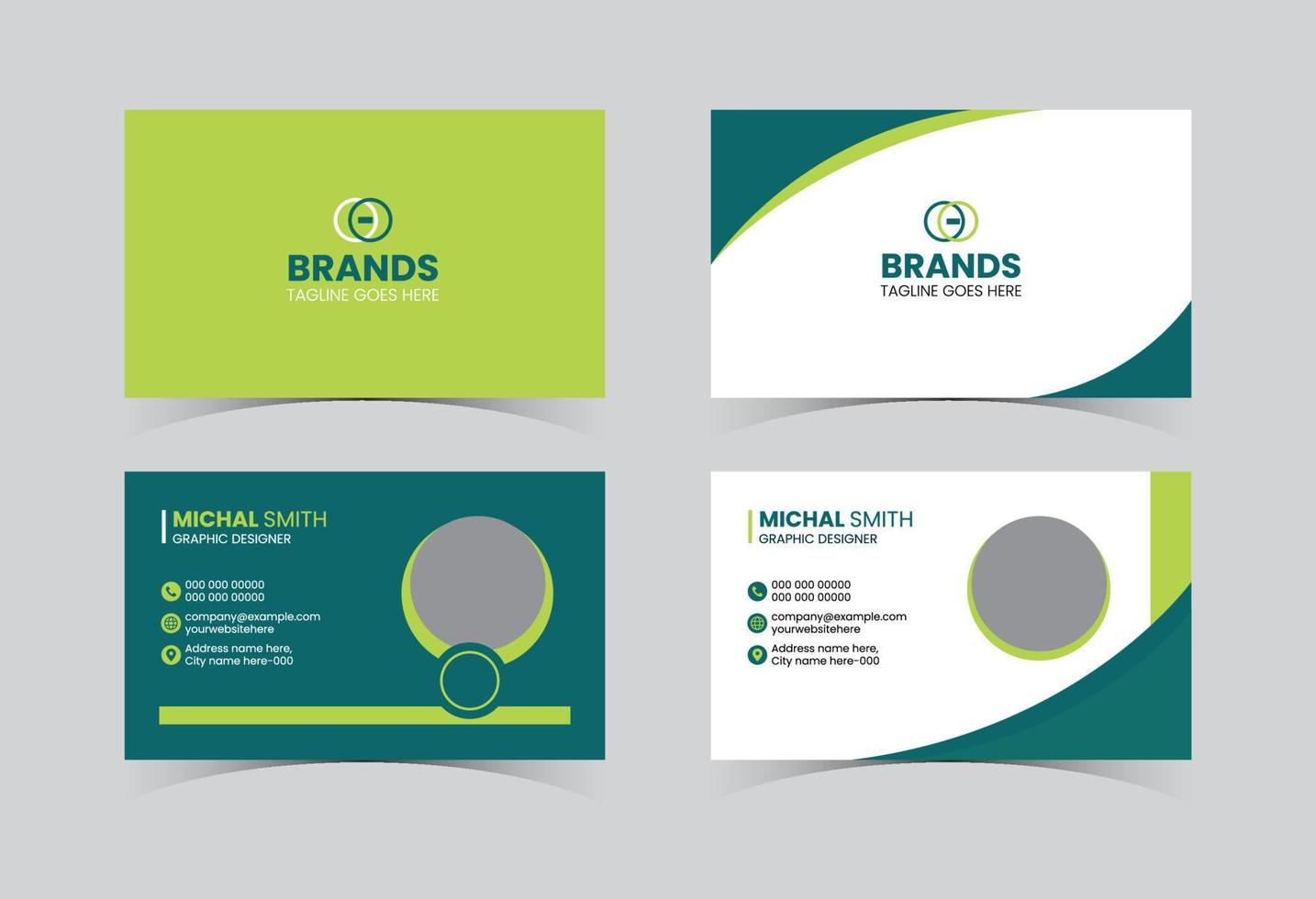 Free Stylish Business Card Design Template, pro vector