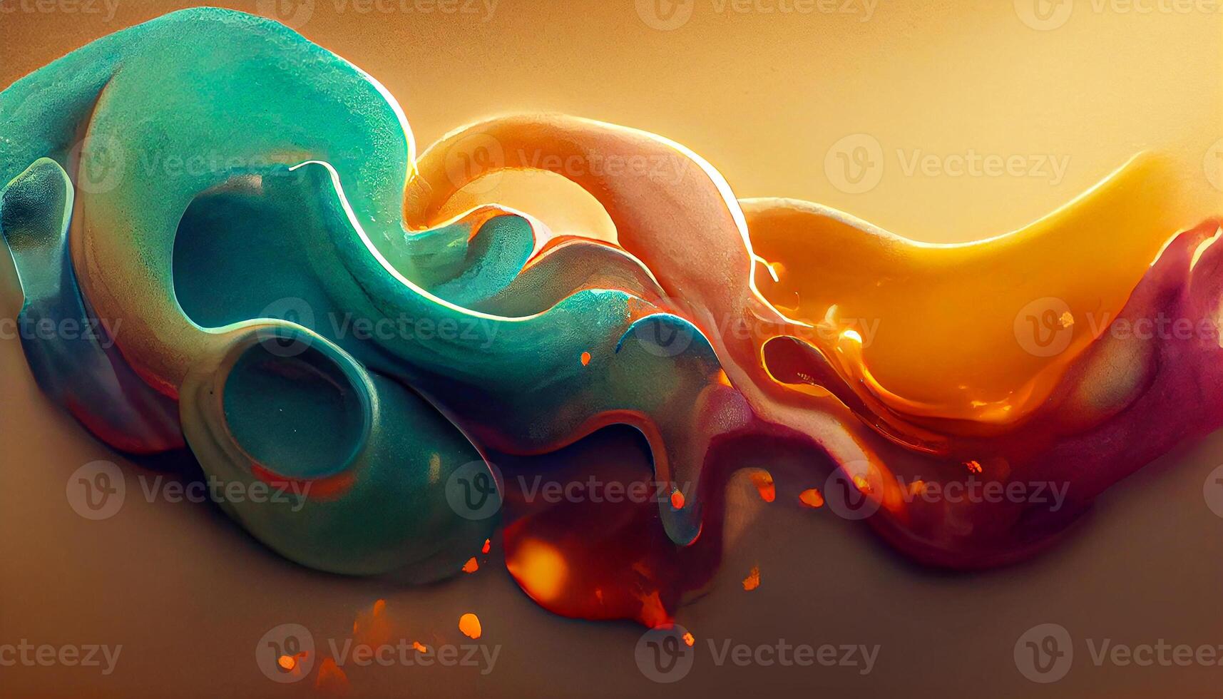 illustration of Abstract creamy pastel colors, surface pattern, geometric. Abstract background in creamy pastel colors, alcohol ink art, undulating liquid. Digital illustration photo