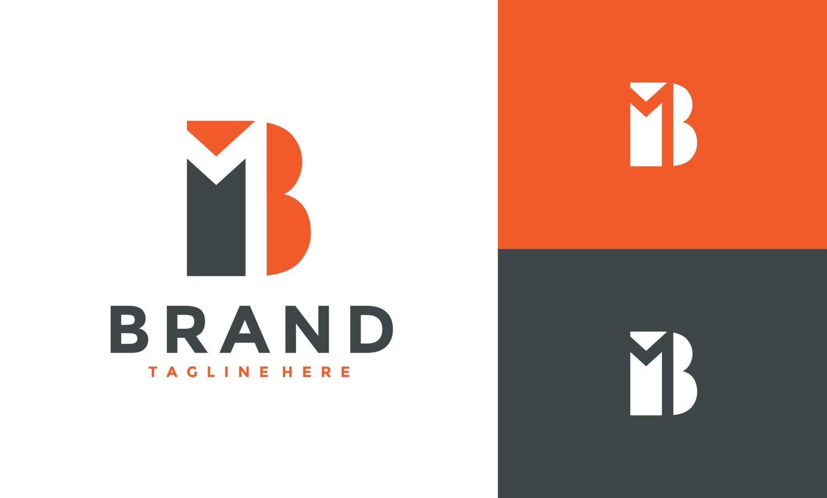 monogram letter MB logo vector