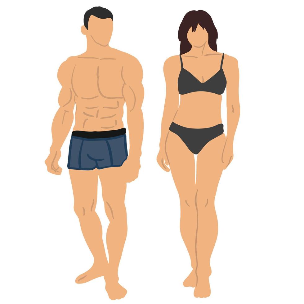 hombre y mujer en verano vocación ,bien para gráfico diseño recurso. vector