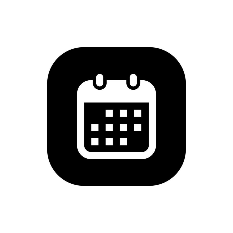Date, calendar icon vector isolated on square background 22655076