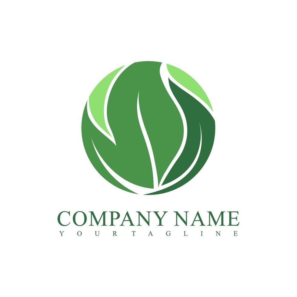 Vector organic green leaf logo design vector template. Ecology Logo