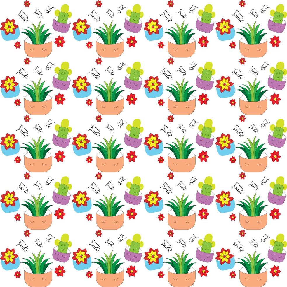 Colorful decorative pattern with botany vector