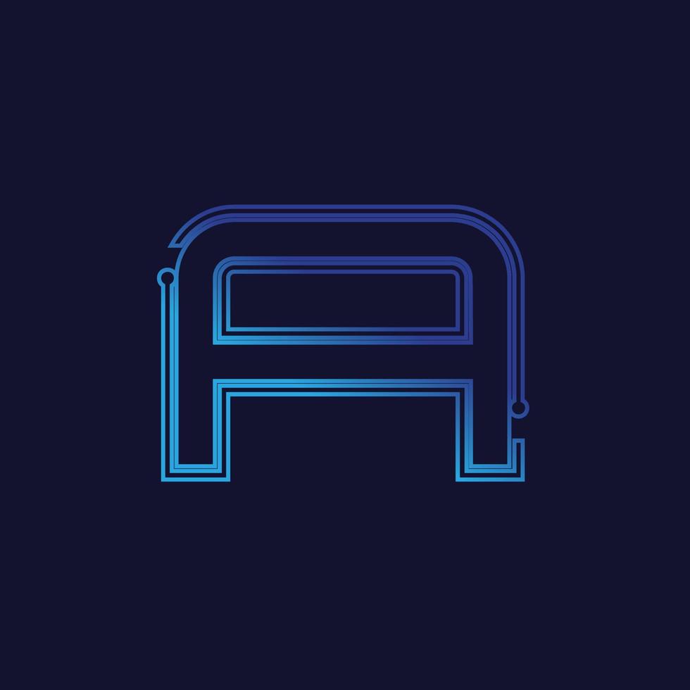 Letter K Tech Logo Design Vector