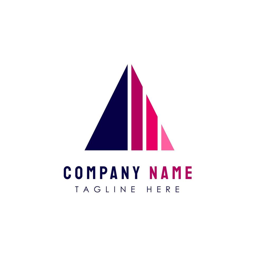 diseño de logotipo triangular vector