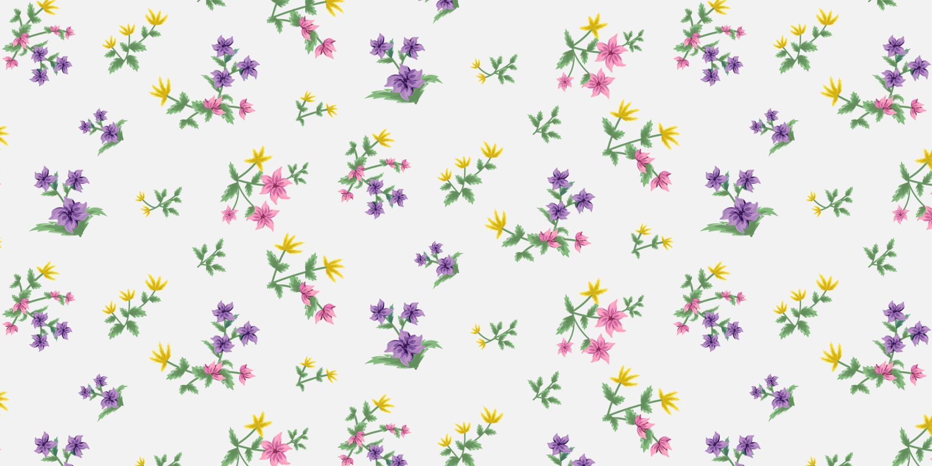 Elegance floral seamless pattern. Suitable for fabric, bikini, outfit and scrapbook or decor. Fill pattern on swatches vector