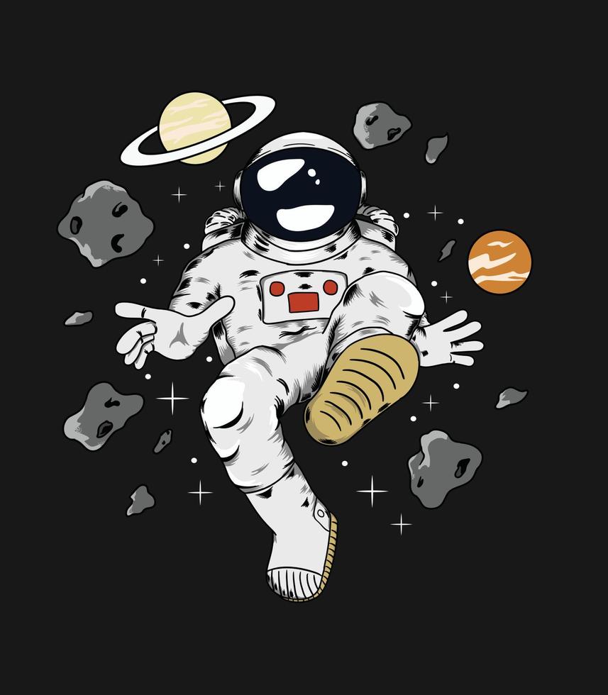 astronaut illustration free vector