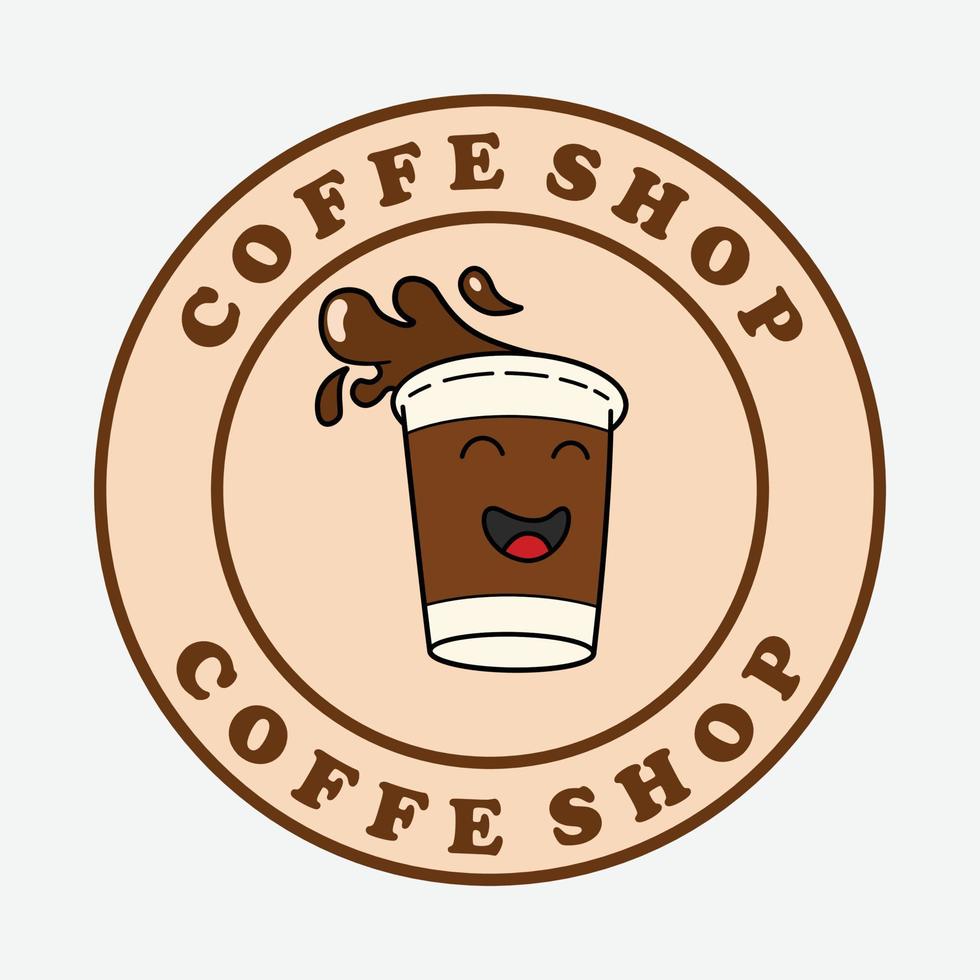 logotipo de la cafetería vector