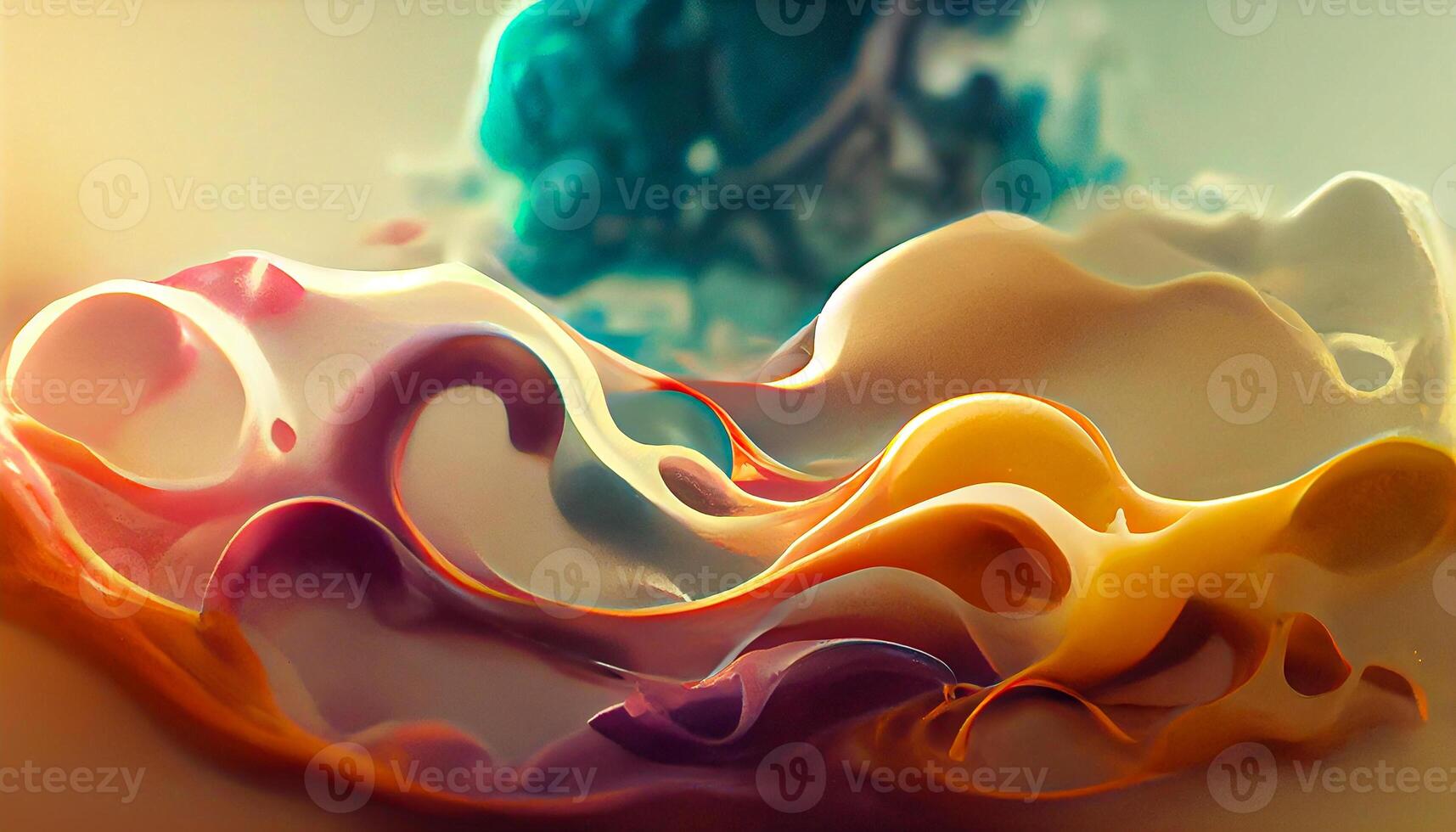 illustration of Abstract creamy pastel colors, surface pattern, geometric. Abstract background in creamy pastel colors, alcohol ink art, undulating liquid. Digital illustration photo