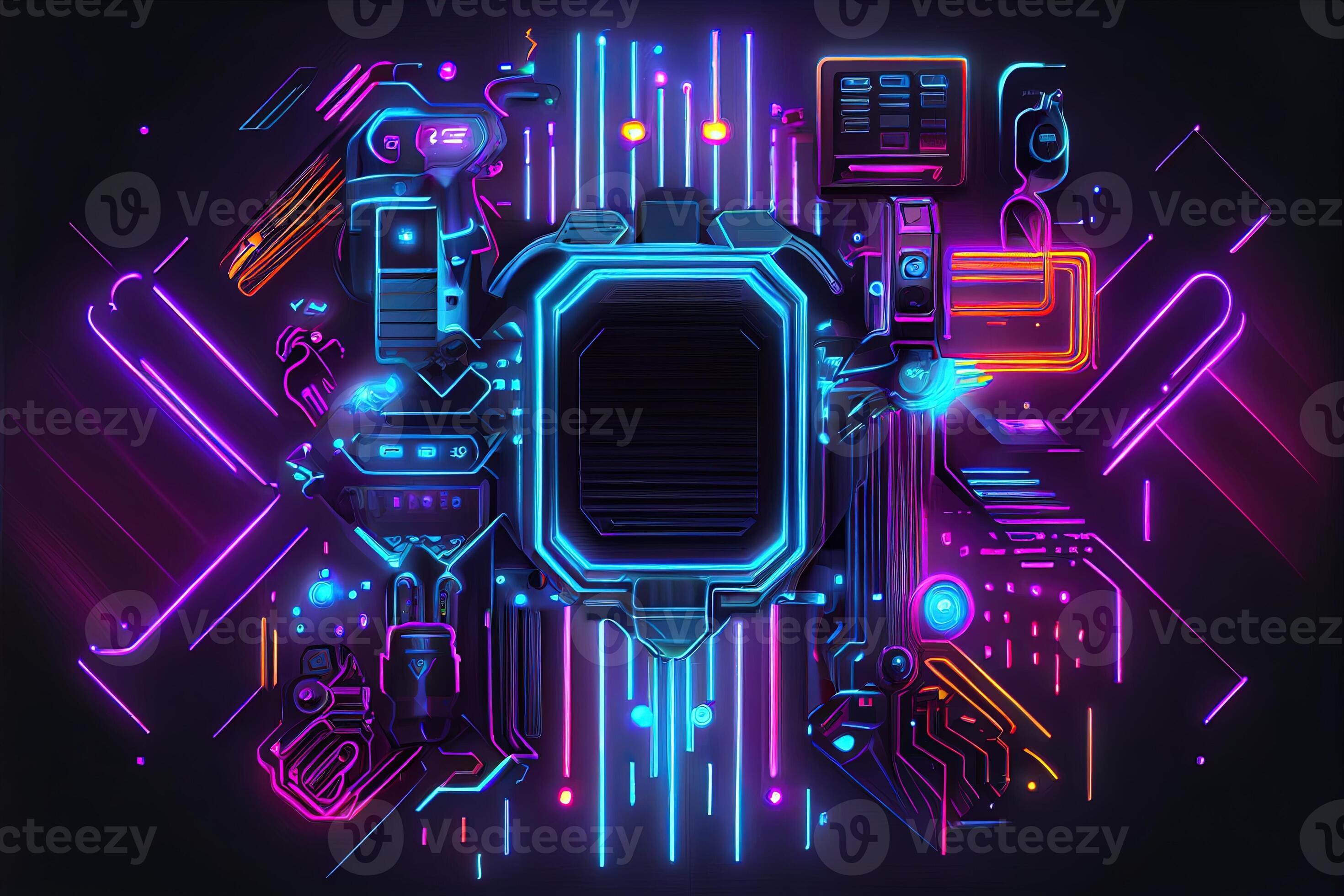 Generative AI illustration of gaming background, abstract