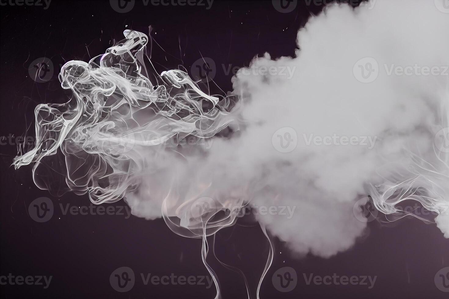illustration of White curve fog, smoke, clouds, fire and dark background with spotlight. Abstract illustration art. Pattern texture, use for ad, poster and template, business.Digital art photo