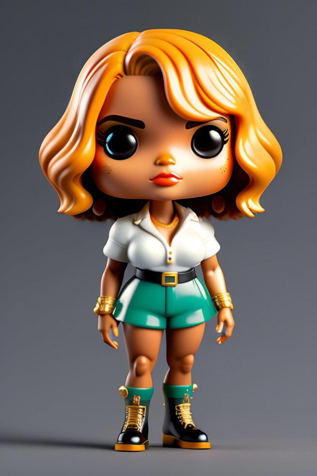 Cute Collectible Female Funko Pop Vinyl Figure in Modern and Stylish Clothing photo
