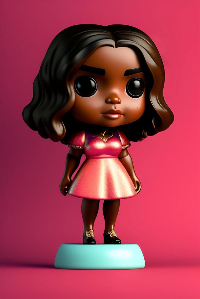 Cute Collectible Female Funko Pop Vinyl Figure in Modern and Stylish Clothing photo