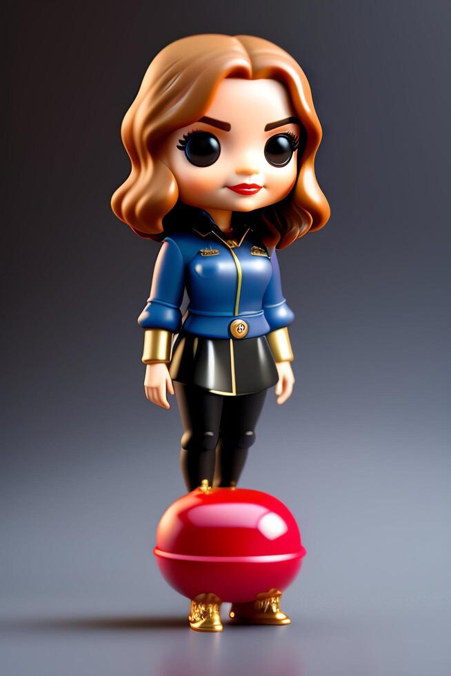 Cute Collectible Female Funko Pop Vinyl Figure in Modern and Stylish Clothing photo