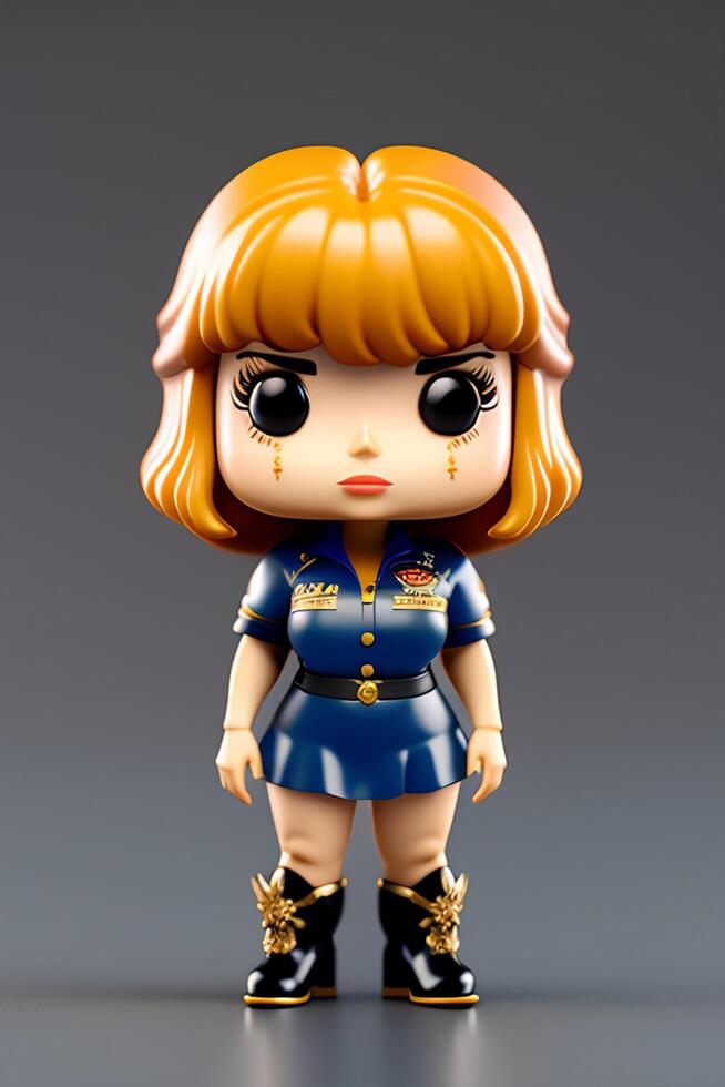 Cute Collectible Female Funko Pop Vinyl Figure in Modern and Stylish Clothing photo