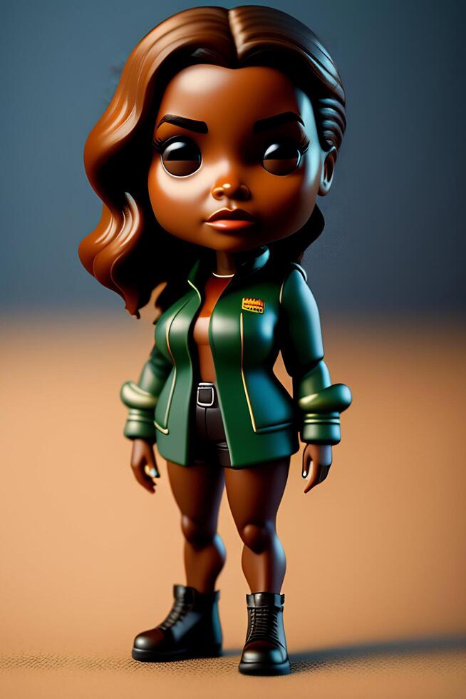 Cute Collectible Female Funko Pop Vinyl Figure in Modern and Stylish Clothing photo