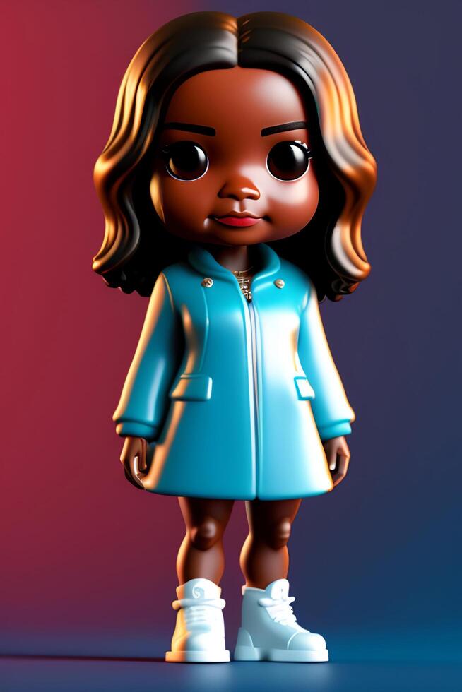 Cute Collectible Female Funko Pop Vinyl Figure in Modern and Stylish Clothing photo