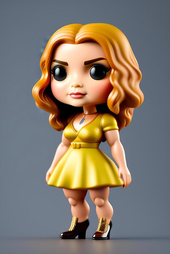 Cute Collectible Female Funko Pop Vinyl Figure in Modern and Stylish Clothing photo