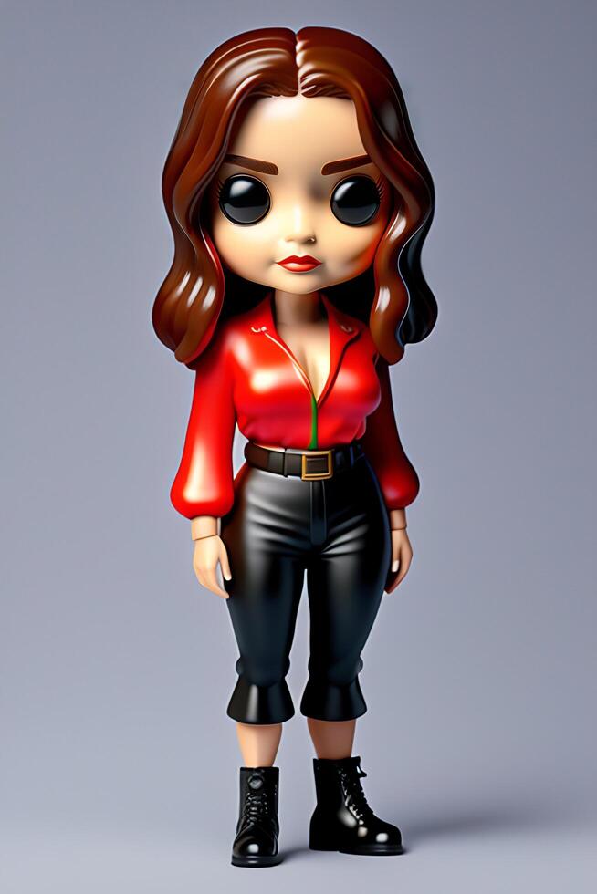 Cute Collectible Female Funko Pop Vinyl Figure in Modern and Stylish Clothing photo