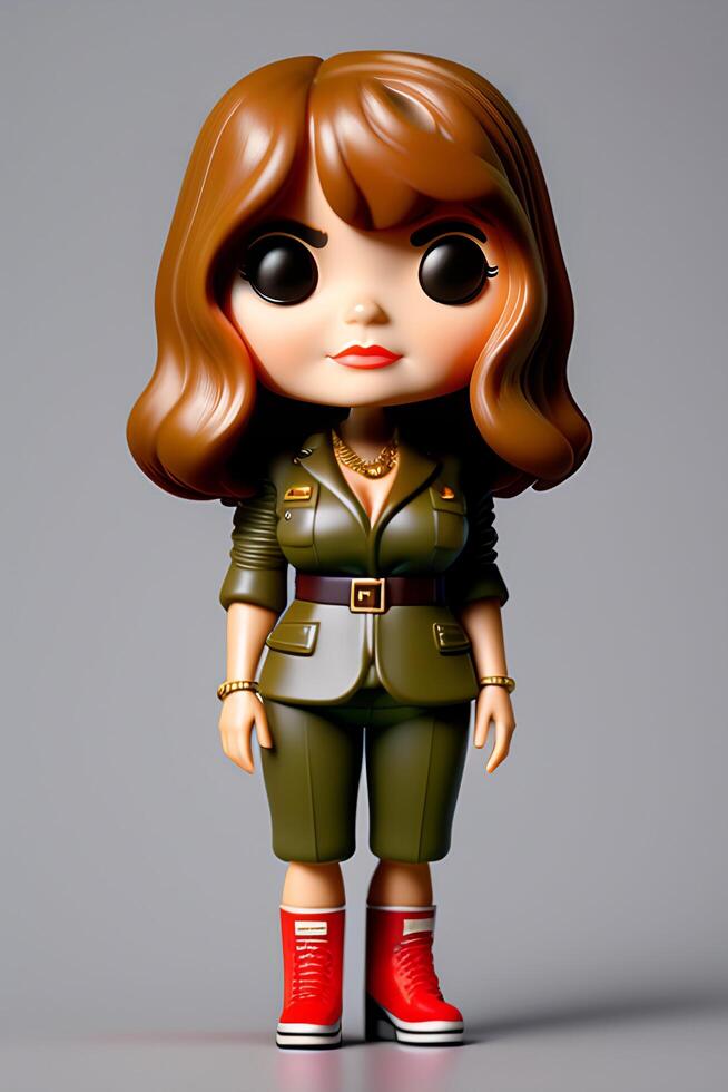 Cute Collectible Female Funko Pop Vinyl Figure in Modern and Stylish Clothing photo