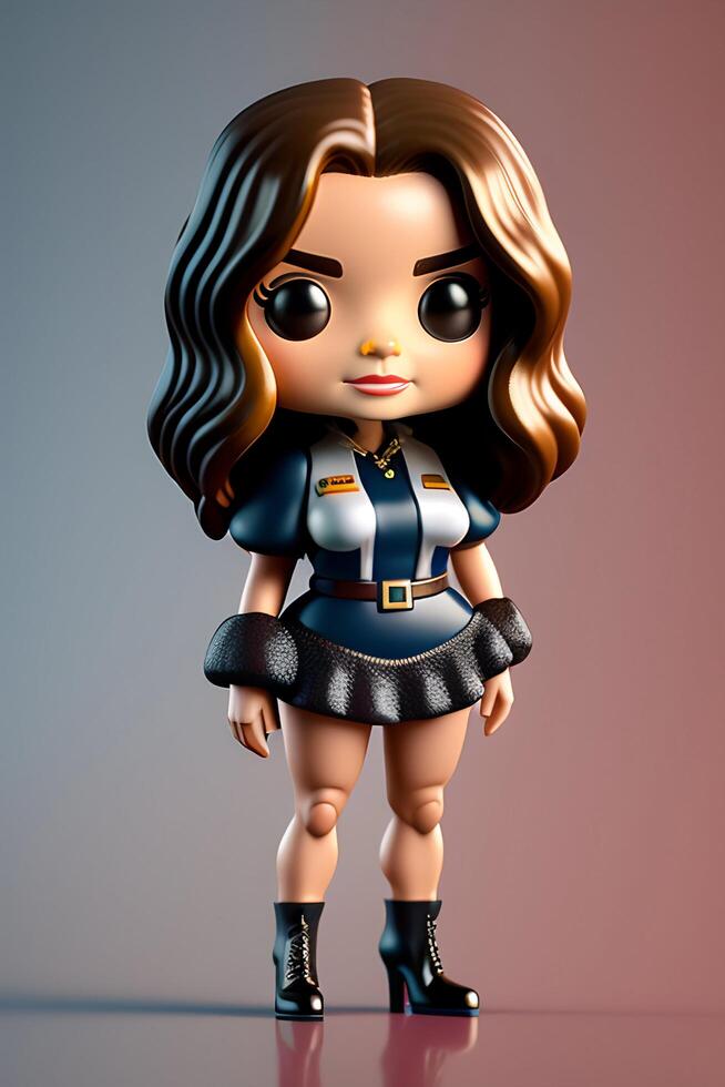 Cute Collectible Female Funko Pop Vinyl Figure in Modern and Stylish Clothing photo