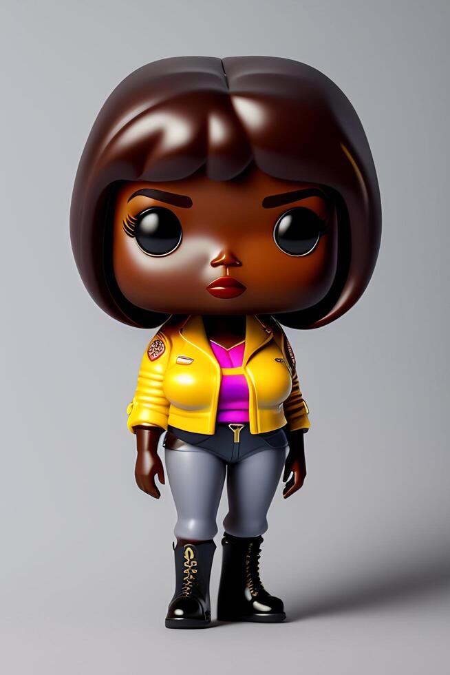 Cute Collectible Female Funko Pop Vinyl Figure in Modern and Stylish Clothing photo