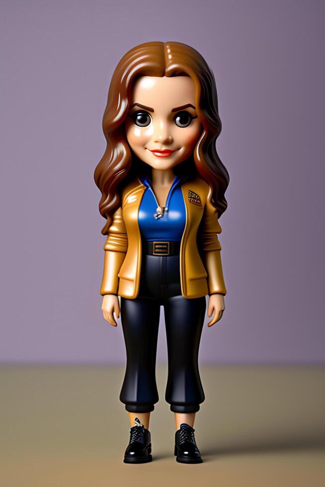 Cute Collectible Female Funko Pop Vinyl Figure in Modern and Stylish Clothing photo