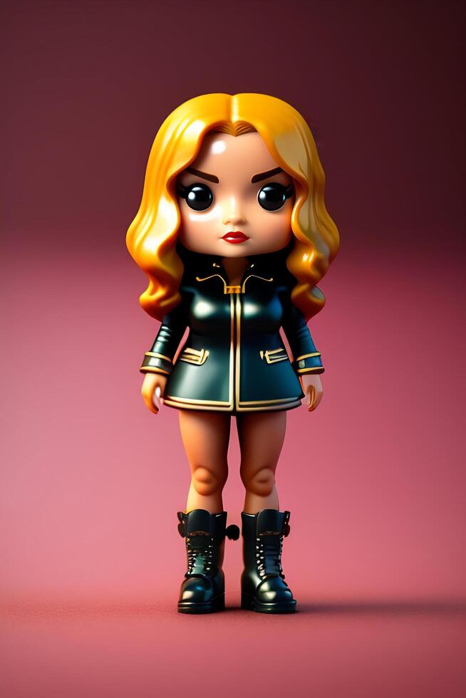 Cute Collectible Female Funko Pop Vinyl Figure in Modern and Stylish Clothing photo