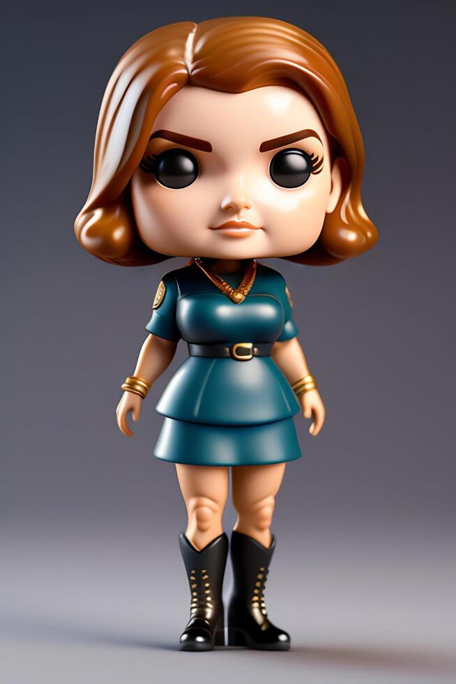 Cute Collectible Female Funko Pop Vinyl Figure in Modern and Stylish Clothing photo